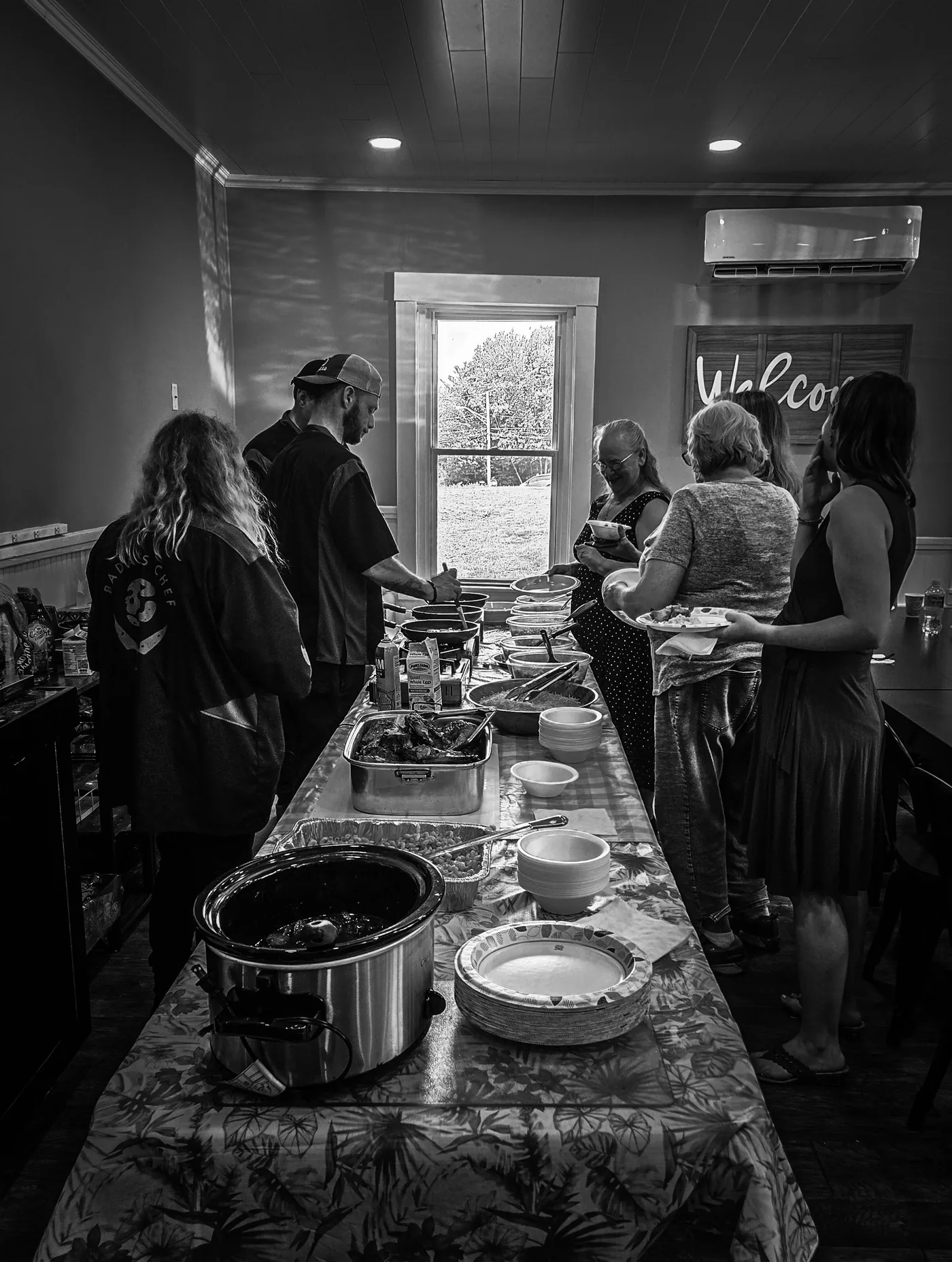 People sharing a meal at Wayside Church